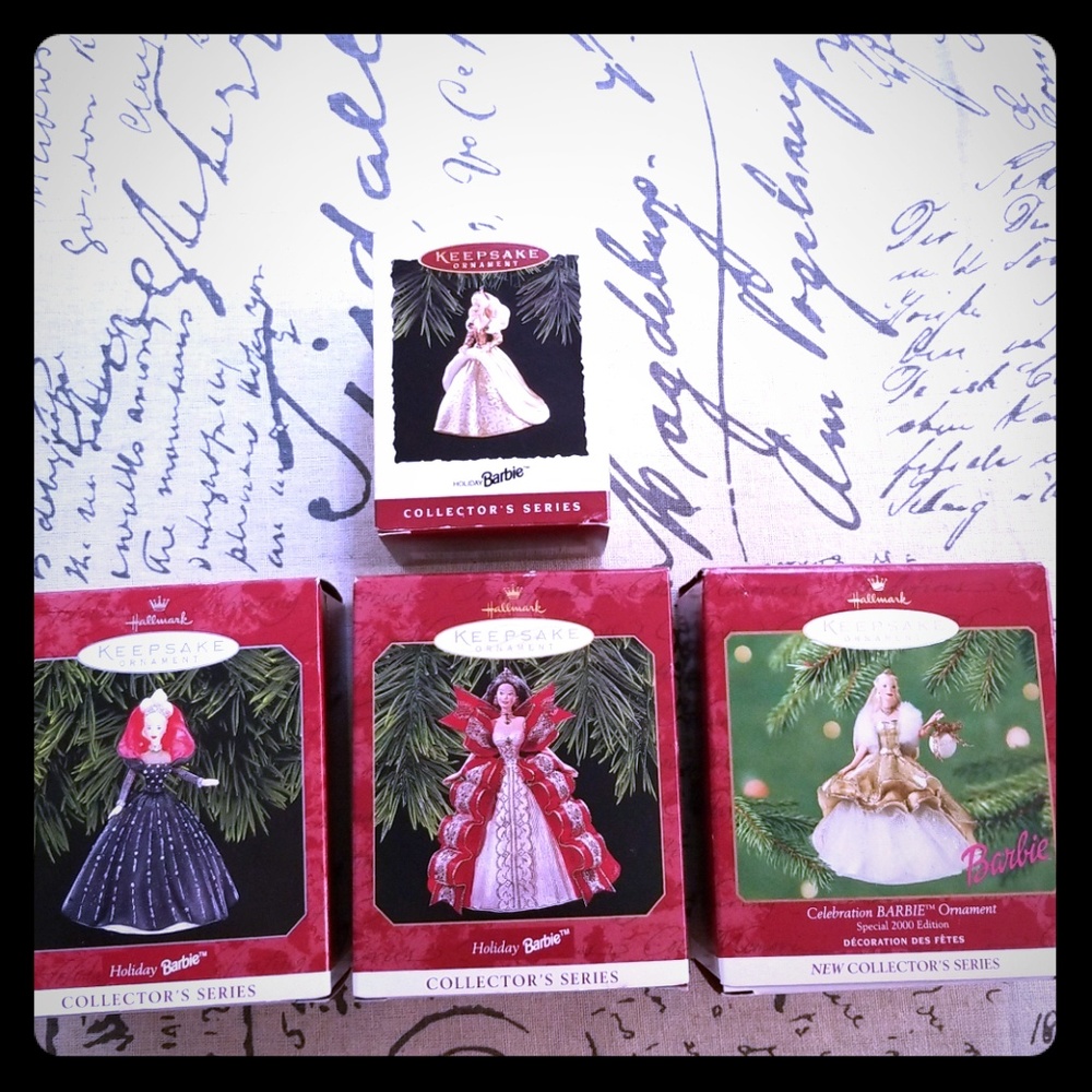 Holiday Barbie Collector's Series Ornaments Lot